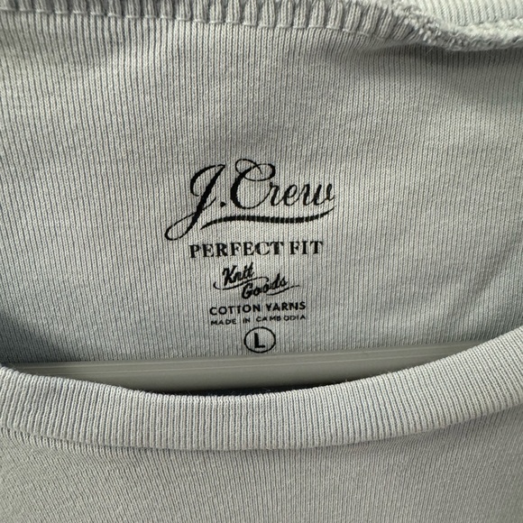 J. Crew Soft Blue Long Sleeve Tee - Picture 2 of 4
